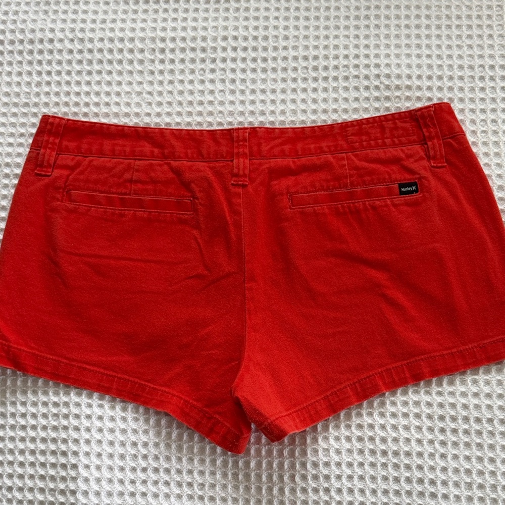 Hurley Women's Lowrider Orange-Red Shorts EUC 13 - Picture 12 of 13
